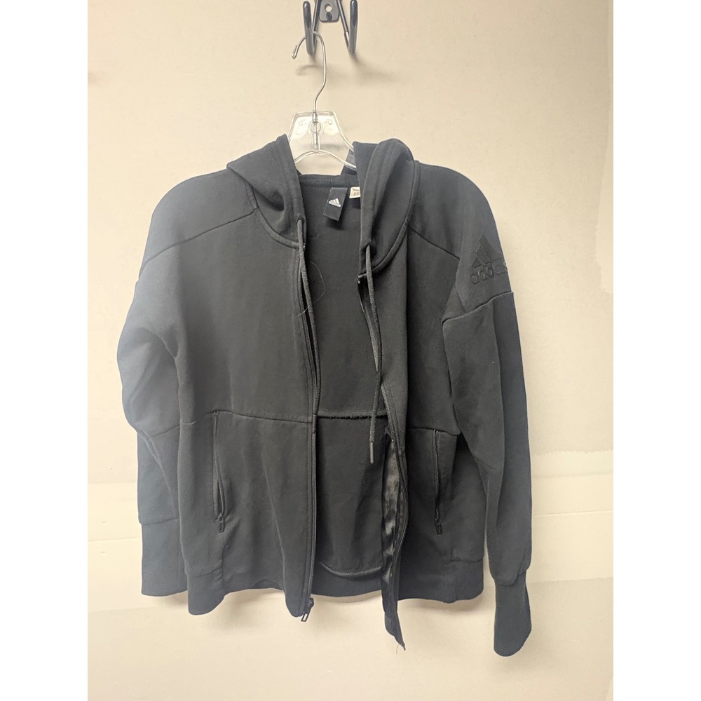 Adidas ZNE Full Zip Hoodie Black Women Athleisure Jacket - make offer!